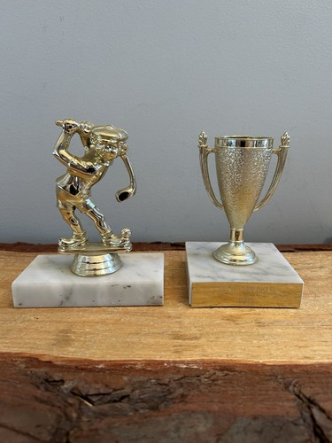 Vtg trophies plastic - trophies,,