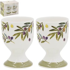 Ceramic Egg Cups Holder Olive