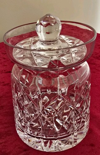 Clear cut crystal jam pot - clear,