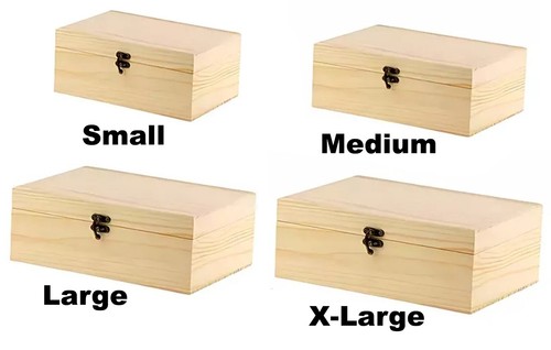 Natural wood keepsake chest - wood,