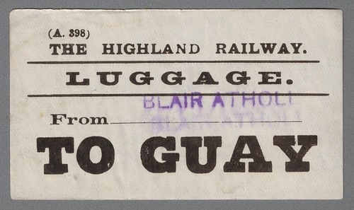 Highland railway luggage label - highland,