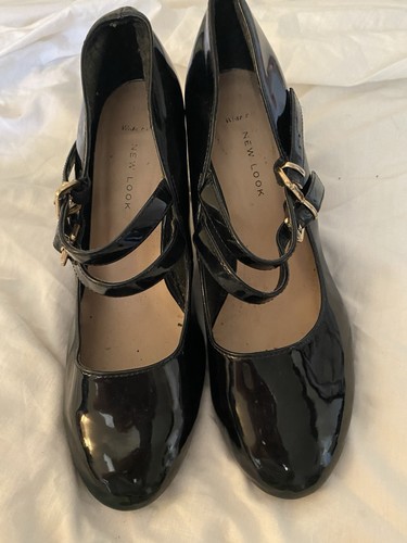 Ladies new look black patent - ladies,,