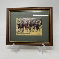 Vintage Framed Jockey Oil