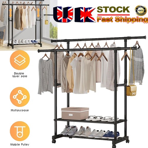 Double clothes coat rail - clothes,