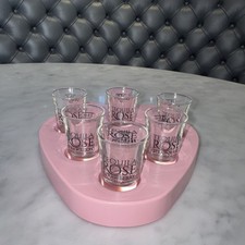 TEQUILA ROSE SHOT TRAY & 6