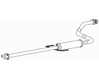 Centre exhaust middle silencer - centre,