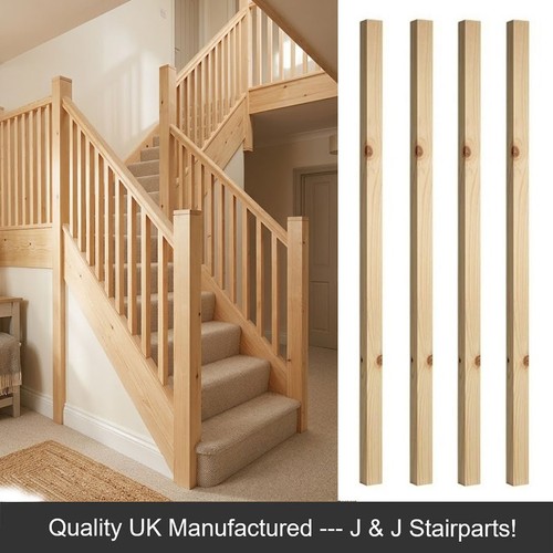 Pine plain square stair - pine,
