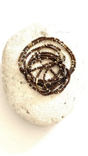 Glass seed bead silver - bead, lined