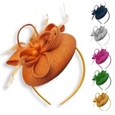 Round pillbox bow sinamay - bow,