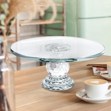 10" Glass Cake Stand Large