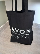 Avon Representative Tote Bag Black Ask Me For A Brochure delivery ( Listing A)