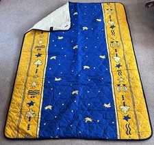 Pure Wool Blanket Throw Soft Fluffy Quilted 193cm X 143cm Deep Pile Children’s