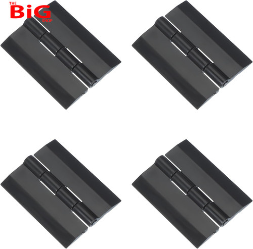 Black plastic hinges acrylic - black, hinges,