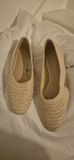 ZARA Rattan Woven Beige Flat