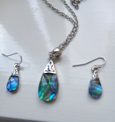 Necklace and earring - earring, set.