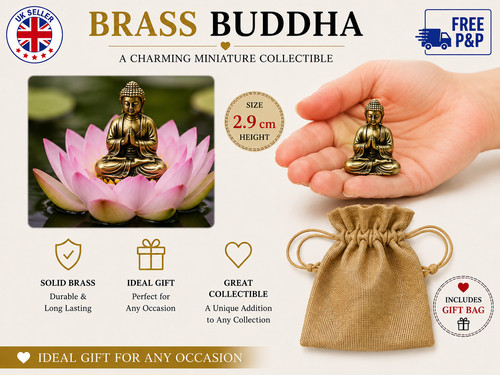 Solid brass buddha statue - solid,