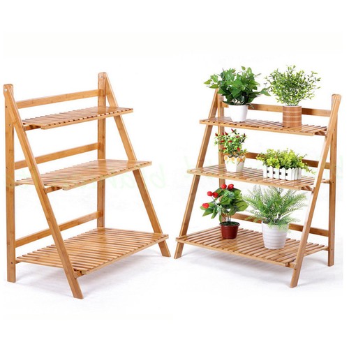 Folding tier ladder shelf - folding,
