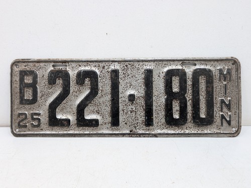 Vintage 1925 minn - minn, license