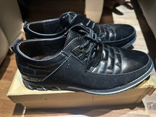 Gatsby Men's Black Leather Lace Up Orthopedic Oxford Derby Shoes UK 8 VGC