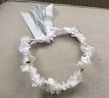 Vintage Retro 1980’s Bridesmaid Headdress White & Blue Flowers 