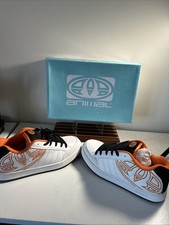 Mens Mitch Animal Chunky Trainers White Orange Skate Shoes Size Uk 10 Eu 44.5