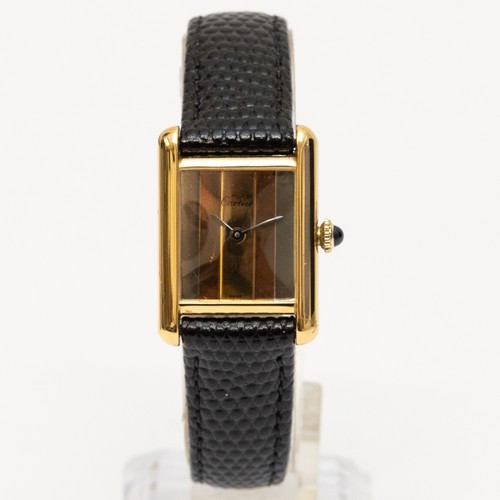 Cartier vermeil tank - cartier,