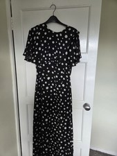 Topshop Polka Dot Keyhole Back Maxi Dress- Size 10