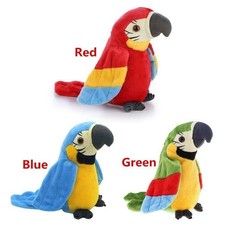 Interactive plush parrot toy - interactive,