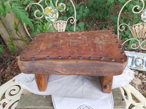 Antique hand painted studded - hand,