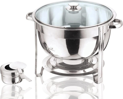 Round chafing dish glass - 8.5l,