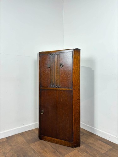 Vintage oak corner cocktail - oak,