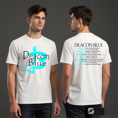 Blue summer festival shirt - festival, t-shirt