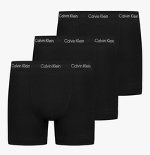 Calvin Klein Men's Boxers 3 Pack Low Rise Trunk - Black - Large