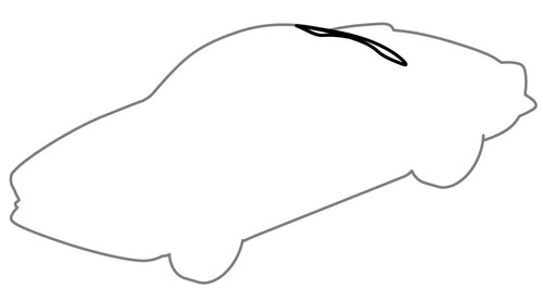 Rear window seal - window, vw