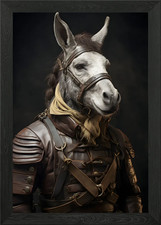 Donkey Knight Framed Wall Art
