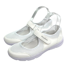 Fashion Trainers Women's UK Size 5 White Comfort Hook And Loop Breathable