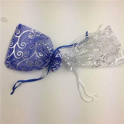 50pcs white sheer organza gift - white,