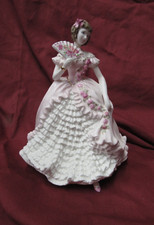 Rare Coalport 8.5" Ltd Ed 482/12500 Romantic Lady Figurine Champagne Waltz
