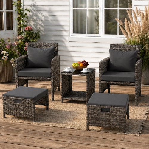 Rattan garden furniture - garden,