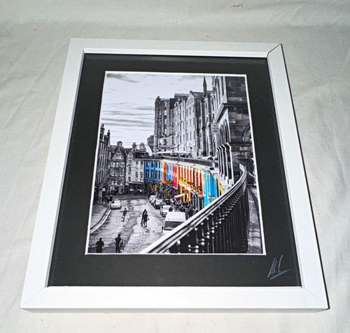 Framed signed edinburgh - signed, old