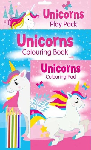 Childrens unicorn colouring - unicorn, 2x