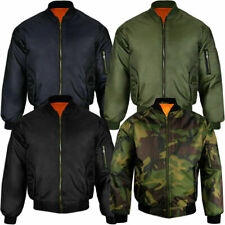 Mens MA1 Army Pilot Biker Bomber Security Fly Military Doorman Jacket Top New