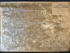 Philips Roll Map of The County of London, Antique, Original