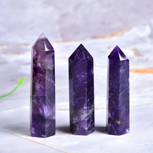 Natural amethyst point - natural, crystal