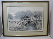 Jeremy King Water Wheel  Framed Signed Ltd Edition Print 178/200