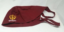 Sikh Patka Maroon Khanda