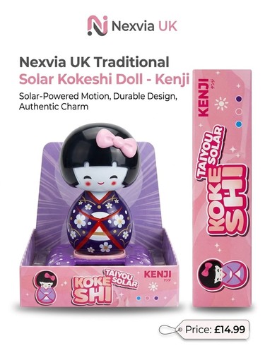 New solar powered kokeshi doll - solar,