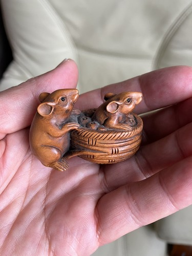19th century mice netsuke - ,