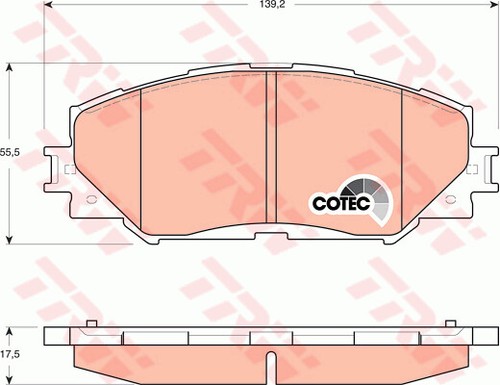 Trw gdb3425 brake pad - gdb3425,