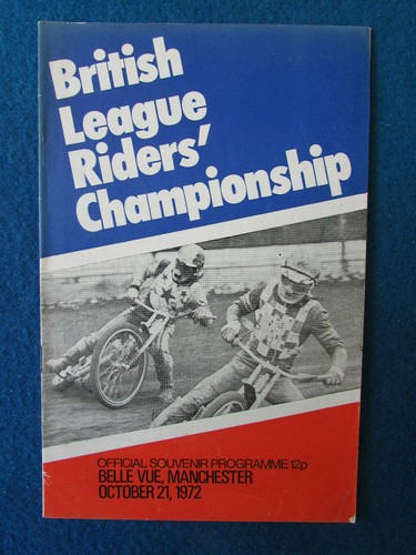 Belle vue speedway programme - speedway,